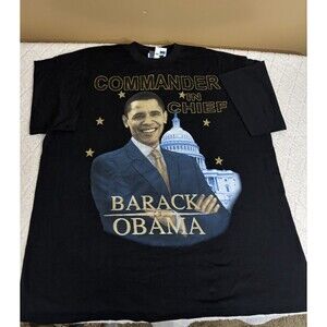 New Vintage Y2K Barack Obama Commander In Chief Change Has Come 2 Sided Tee  4XL